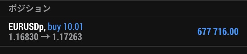 保有中のポジション状況