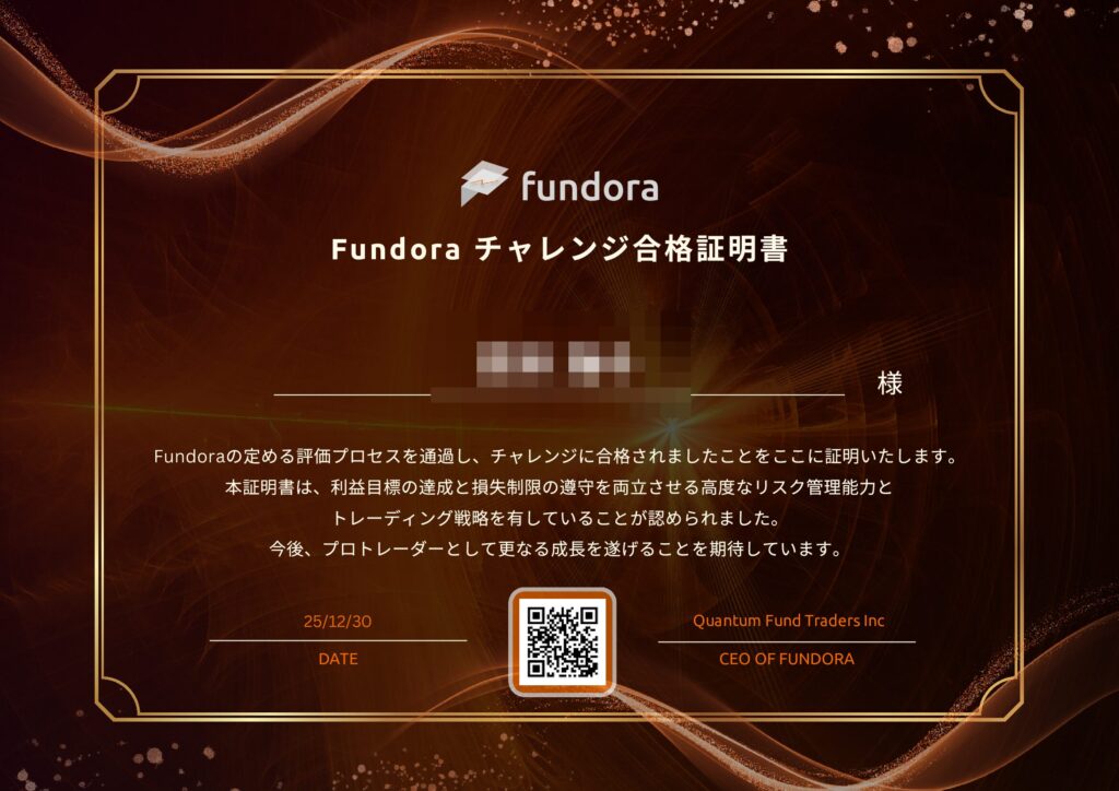 Fundora 合格証明