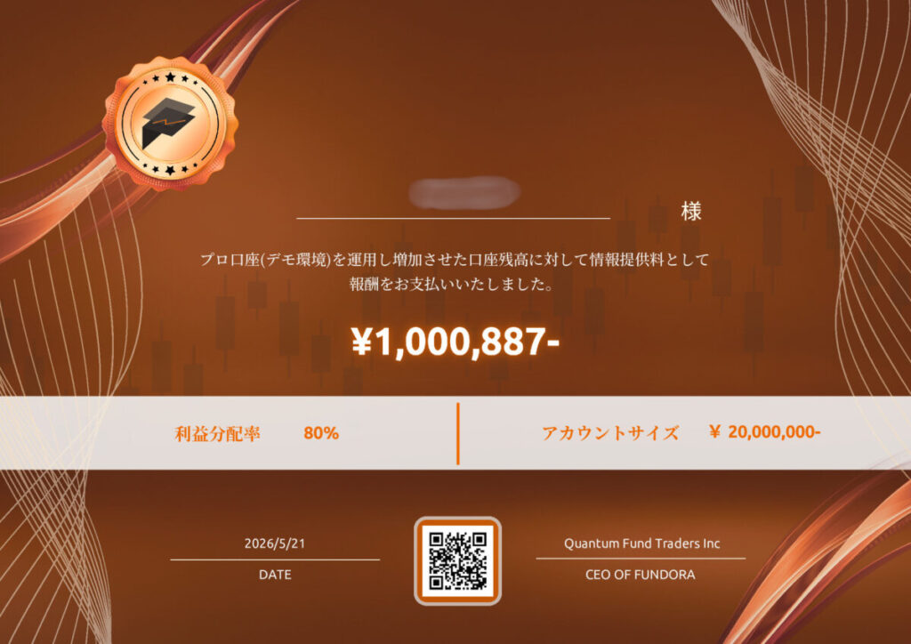 5/21Fundora 出金